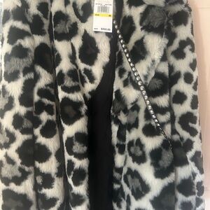 Michael Kors Black Coat with Gold Chain Detail